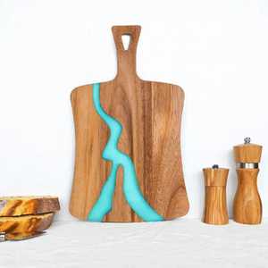 Tabla de Charcutería Plegable de Madera de Acacia Cuadrada, Duradera, Sostenible, Reutilizable, para Servir Queso, Fácil de Limpiar, No Tóxica - Product Image 3