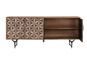 Aparador de Estilo Industrial Loft para Comedor, Madera de Mango y Hierro, Mueble de Almacenamiento de Diseño - Product Image 5