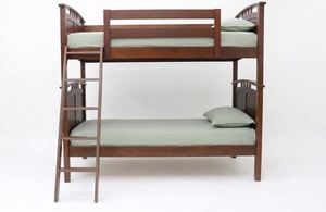 Traditional Solid Wood Twin Bunk <b>Bed</b> 2-in-1 Convertible Design Eco-Friendly Stackable for Kids Bedroom - Product Image 4