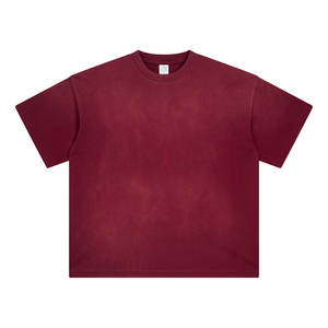 เสื้อยืดคอกลมแขนสั้นโอเวอร์ไซส์ ผ้าคอตตอนถัก 100% หนัก 280 กรัม สไตล์สตรีทแวร์สั่งทำขายส่ง - Product Image 1