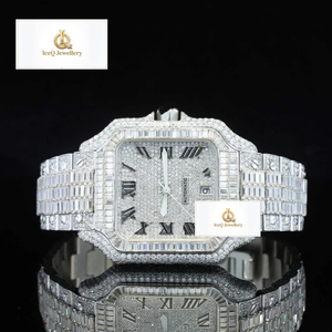 Montre de luxe haut de gamme en moissanite et diamants, style hip-hop VVS, pour événements et cadeaux spéciaux - Product Image 1