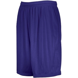 Shorts de sport en mesh pour homme, violet uni, taille élastique, coupe ample, vêtements de sport pour le basketball/l'entraînement. - Product Image 2