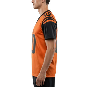Custom American Football Jersey Men Breathable Sports Team Uniform V Neck Training Jersey Custom Logo Name Number OEM ODM - Product Image 3