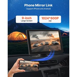 9 pollici HD Wireless Auto Stereo portatile Touch Screen Radio CarPlay Android Auto Auto di navigazione di Backup con telecamera di controllo vocale Auto - Product Image 6