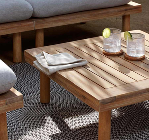 Juego de Sofás de Jardín de Diseño Tropical de Lujo, Estructura de Madera de Teca Sólida, Cojines Gruesos, para Villa, Resort, Hotel, Patio, Terraza - Product Image 2