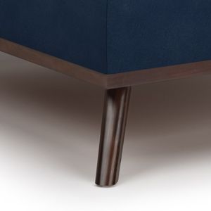 Owen Distressed Dark Blue Square <b>Storage</b> Ottoman Coffee Table <b>Stool</b> - Product Image 4