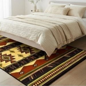 Tapis de couloir rectangulaire à poils plats, style géométrique sud-ouest, dernier cri, pour entrée et couloir - Product Image 5