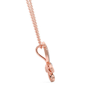 Collier pendentif délicat asymétrique en forme d'aile de papillon avec chaîne en diamant - Product Image 3