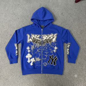 Sudadera con Capucha y Cremallera Marrón de Nuevo Diseño, con Estampado Gráfico y Logotipo en la Parte Delantera, 100% Algodón, Corte Holgado, Ecológica, Rhino Fitness para Hombre - Product Image 4