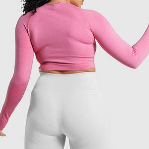 T-shirts courts pour femmes de qualité supérieure, en tissu respirant et lisse, construction moderne et polyvalente, manches longues, vêtements décontractés - Product Image 2