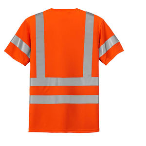 เสื้อยืดผ้าฝ้ายระบายอากาศได้ดี สะท้อนแสง ANSI Class 2 กันน้ำ พร้อมไฟ LED กระพริบ สำหรับผู้ชาย เสื้อผ้าทำงานเพื่อความปลอดภัย น้ำหนักเบา สีกรมท่า - Product Image 6