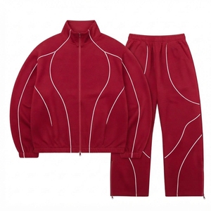 <b>Low</b> MOQ High Quality Custom Logo Zipper Hoodies and <b>Flared</b> Sweatpants Oversized Tracksuits For Unisex New Arrival - Product Image 5