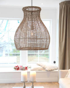 ODM Service Sustainable Seagrass Lampshade Decorative Woven <b>Ceiling</b> <b>Light</b> Shade Manufacturer - Product Image 4