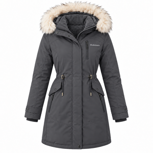 Chaqueta Deportiva Casual de Talla Grande al por Mayor, Chaqueta de Invierno para Mujer, Impermeable, con Capucha, Abrigo Cálido con Relleno de Algodón - Product Image 1