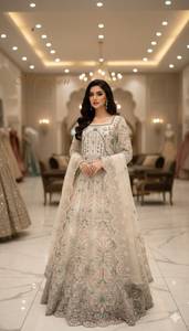 Pakistani Designer Lehenga Choli Crafted With Floral Embroidery Work and Hand Work Floor Length Traditional Wedding <b>Dress</b> 2026 - Product Image 1