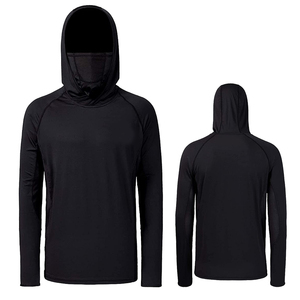 Camiseta de Pesca con Capucha de Manga Larga Unisex, Absorbe la Humedad, Secado Rápido, Protección UV, Color Verde Sólido, para Adultos - Product Image 4