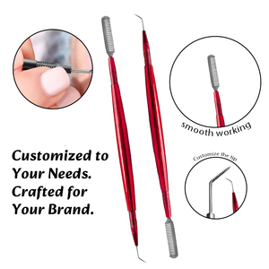 Outils professionnels de lifting des cils en acier inoxydable, marque privée rouge, applicateur de cils de beauté, logo personnalisé par Bahasa Pro - Product Image 4