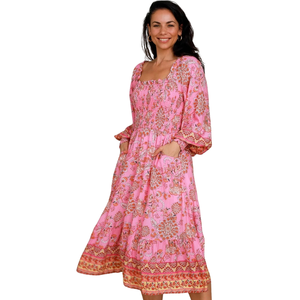 Vestido Maxi de Manga Abullonada para Mujer, Elegante para el Verano - Product Image 2