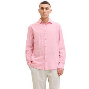 เสื้อเชิ้ตผู้ชายลำลอง-ผ้าฝ้าย 100% เป็นมิตรกับสิ่งแวดล้อม ระบายอากาศได้ดี แห้งเร็ว ติดกระดุมเม็ดเดียว ปกคอพับ แขนยาว ราคา - Product Image 2