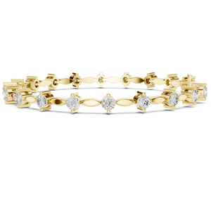 Round Lab Grown Diamond Tennis Bracelet DEF VVS 18K 14K <b>Solid</b> <b>Gold</b> Bridal Wedding Bracelet Classic Prong Set Fine Jewelry Women - Product Image 3