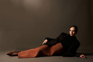 Nuevos Blazers de Mujer con Cuello en V, de Lana Tejida, Negros, con Doble Forro, Transpirables, de Talla Grande, Estilo Vietnamita, con un Solo Botón - Product Image 2