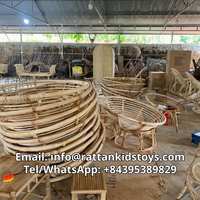 Tente de jeu wigwam en rotin naturel tressé à la main, écologique, pour enfants, tipi en osier avec rideau, style bohème pour chambre d'enfant