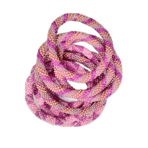 Asthamangal Gift & Craft Buddhist Orange Color Shade <b>Glass</b> Beads Roll Bracelets for Children's Romantic Tassel Design Gift - Product Image 6