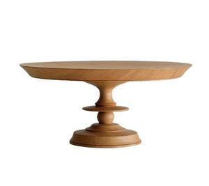 MAKING Support à gâteaux rond en bois d'acacia de haute qualité pour servir les gâteaux et les fruits - Product Image 1