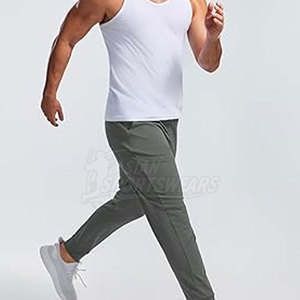 Men Stylish <b>Drawstring</b> Support Wear Fitness <b>Trousers</b> Soft Feel Running Exercise Daily Fit - Product Image 3