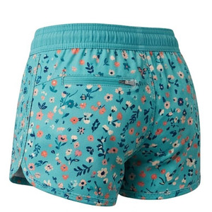 Pantalones Cortos de Mujer con Estampado Floral, Cintura con Cordón, Color Negro y Blanco, Pantalones Casuales de Punto con Bolsillos, Corte Regular de Tiro Medio - Product Image 3