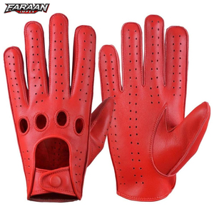 Guantes de Conducción de Cuero para Hombre, Más Vendidos, MOQ Bajo, Duraderos, Antideslizantes, Correa de Muñeca Ajustable, Ligeros, de Seguridad - Product Image 1