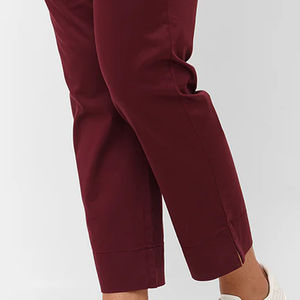 Pantalon en jean pour femme, couleur bordeaux, décontracté, pour le quotidien, style streetwear, coupe large, respirant, personnalisable, service OEM - Product Image 6