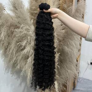 Extensiones de Cabello Rizado Birmano Negro Natural de 28 Pulgadas, Súper Doble Trama, 3 Paquetes de Cabello Virgen con 3 Paquetes de Cierre/Frontal, Origen Vietnam - Product Image 6