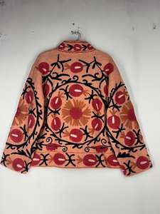 Kimono de mariage bohème |   Couverture de mariée brodée artisanale Suzani |   Veste en coton artisanale pour la mariée bohème - Product Image 5