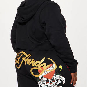 Conjunto deportivo informal con cremallera para mujer, pantalón sublimado, 2 piezas, chándal de terciopelo para correr. - Product Image 6