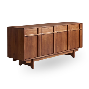 Midcentury Modern Solid Wood <b>Sideboard</b> Eco-Friendly Durable Handmade <b>Storage</b> for Living Room Villa Apartment Basement - Product Image 1