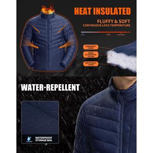 DAN5834 Solid Color Men's Safari <b>Jacket</b> Zipper <b>Waterproof</b> Cotton Liner OEM Service Casual Canvas Fabric Large Size <b>Winter</b> - Product Image 4