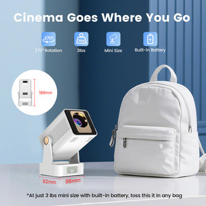 Projecteur vidéo intelligent avec batterie intégrée, 260 lumens ANSI, correction trapézoïdale, lecteur multimédia Android, home cinéma, films en plein air - Product Image 5