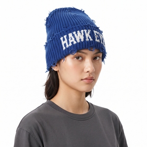 Gorro de Pescador Acrílico Corto Unisex Colorido al por Mayor, Gorro de Invierno de Punto Desgastado con Logotipo Personalizado - Product Image 5