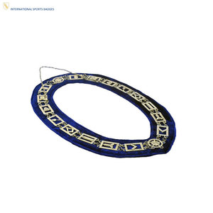 High Quality Eco-Friendly Customizable Masonic <b>Chain</b> Collar with Safety Pin Heavy Weight Velvet Embroidery - Product Image 2