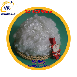 Vietnam 100% fibres discontinues de polyester 3D HCS creux recyclé Grade GRS tissu non tissé pour jouets de filature siliconé de haute qualité - Product Image 1