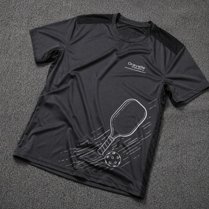 Camiseta de Pickleball Personalizada para Hombre en Color Grafito |   Camiseta Deportiva de Alto Rendimiento con Control Climático, Fabricación de Marca Privada - Product Image 1