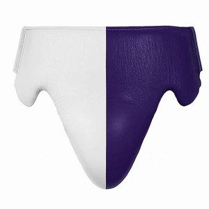 Équipement de boxe professionnel, design sur mesure, ensemble d'entraînement de boxe, gants de sparring violets et blancs, protège-tête, protège-glandes. - Product Image 6
