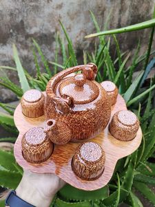 Taza de Té de Madera de Coco de Vietnam, Material Natural de Coco para Beber Té, Utensilios de Cocina Rústicos Hechos a Mano - Product Image 5