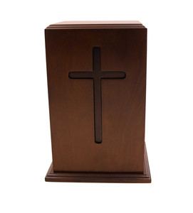 Artículos para el Hogar de Lujo, Estilo Americano, Urnas de Cremación de Madera Personalizables en Forma de Corazón para Cenizas Humanas de Adultos - Product Image 1