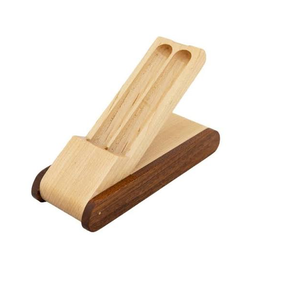Estuche para lápices de madera de la mejor calidad, organizador de escritorio de doble ranura, soporte portátil para artículos de oficina al precio más bajo - Product Image 1