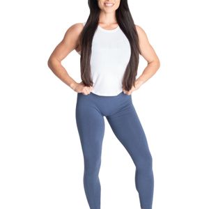 Débardeur long pour femme à ourlet incurvé, respirant et extensible, pour la gym, le fitness et le yoga, vêtements de sport, vente en gros OEM - Product Image 2