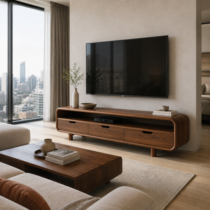 Luxury Solid <b>Teak</b> Wood <b>TV</b> <b>Stand</b> Media Console Modern Wooden Sideboard Cabinet for Living Room Hotel Villa Apartment Furniture - Product Image 5