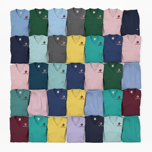 Medical <b>Scrub</b> <b>Set</b> Hospital Uniform Workwear Breathable Lightweight Cotton Blend <b>Scrubs</b> <b>Set</b> Men Women Wholesale - Product Image 2