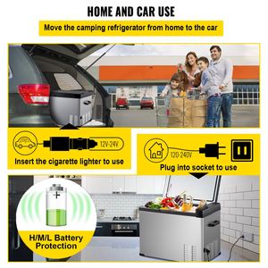 Frigorifero Portatile per Auto 12V/24V DC con Compressore, da 4 a 68°F, Controllo APP, 110/220V AC - Product Image 6